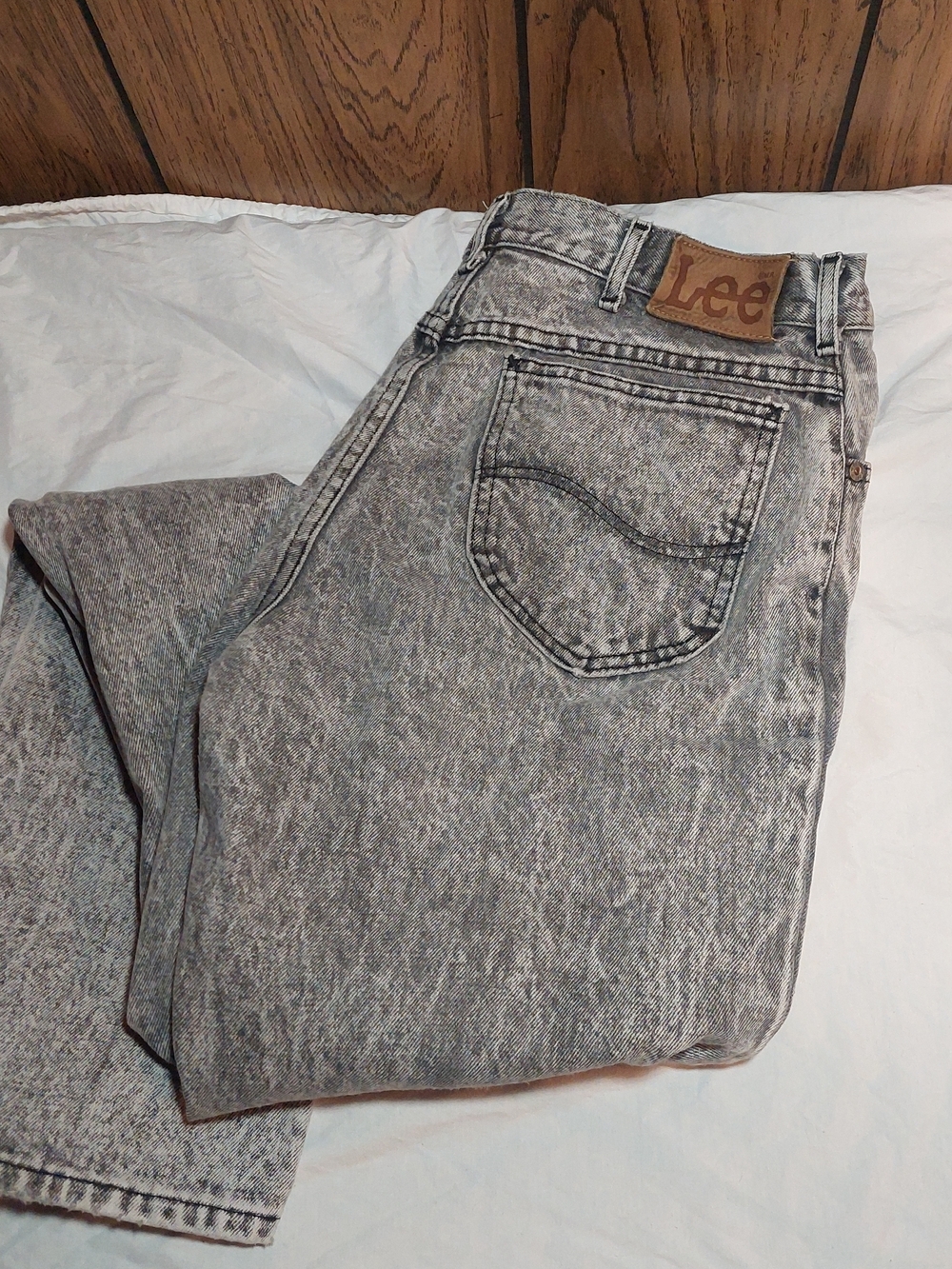 Lee Riders Vintage 80s 90s Men's Acid-Wash Black Jeans 32x32